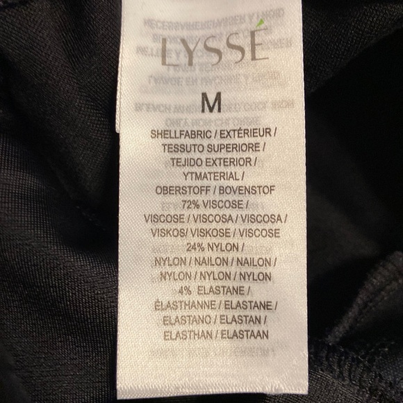 LYSSE Pants size M inseam 27” waist 26” elastic color black brand new with tags - Picture 11 of 12